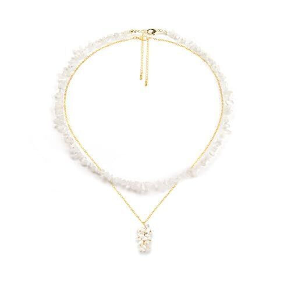 7291 Moonstone Necklace Beaded Necklaces Handmade Natural Stone Raw Crystal